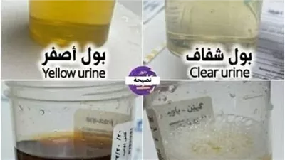 بول شفاف : كثرة شرب..