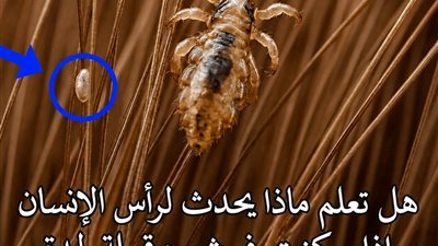 هل تعلم ماذا يحدث لرأس الإنسان إذا سكنت في شعره قملة لمدة شهر كامل دون أن يتخلص منها؟